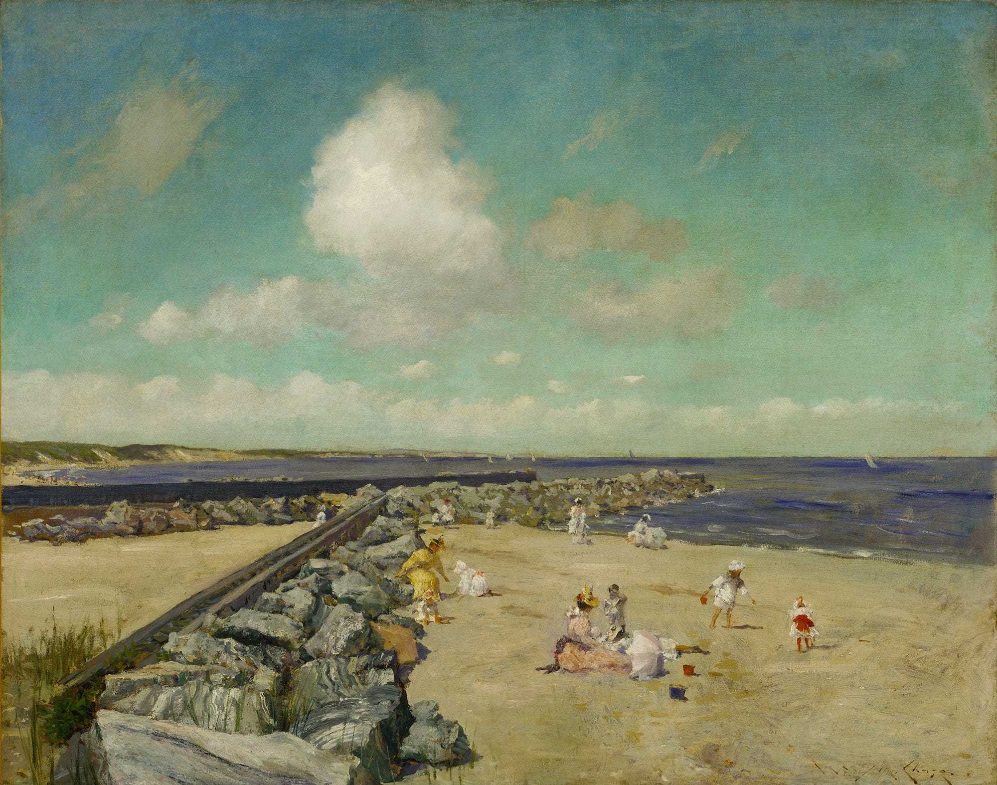 Morning At Breakwater Shinnecock by William Merritt Chase