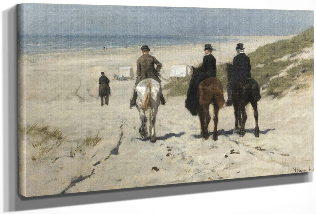 Morning Ride On The Beach By Anton Mauve