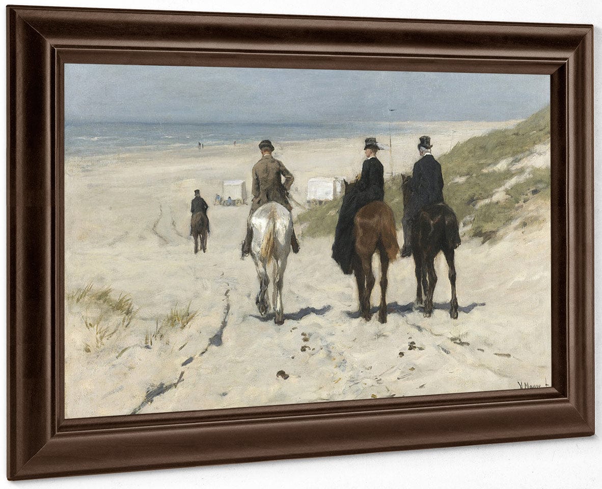 Morning Ride On The Beach By Anton Mauve - Image 6