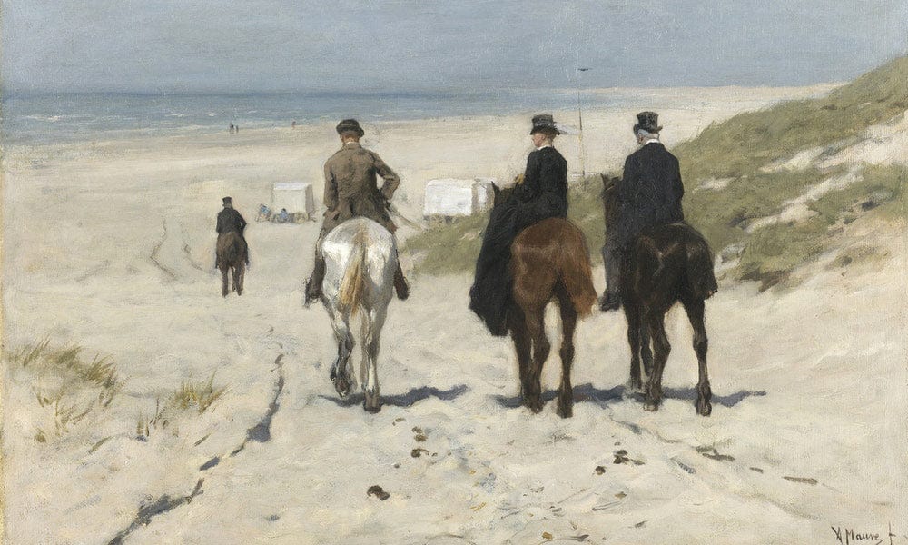 Morning Ride On The Beach By Anton Mauve - Image 7