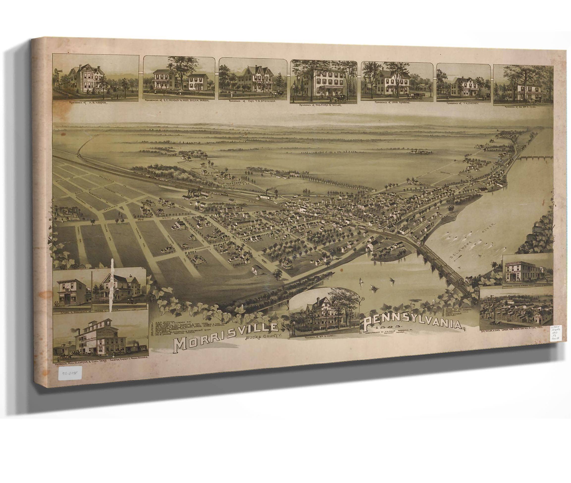 Morrisville Bucks County Pennsylvania 1893 State Of Pennsylvania