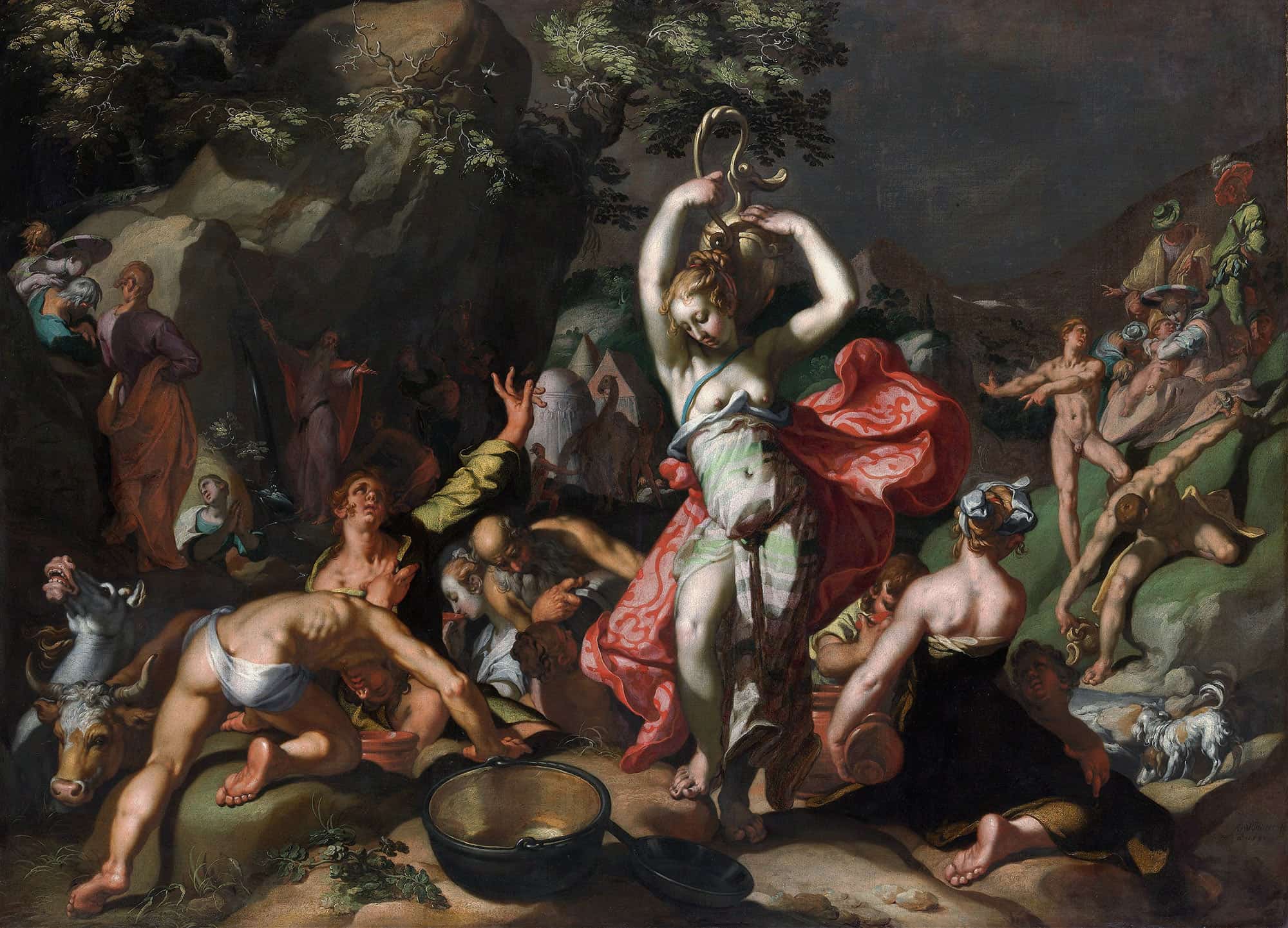 Moses Striking The Rock by Abraham Bloemaert - Image 2