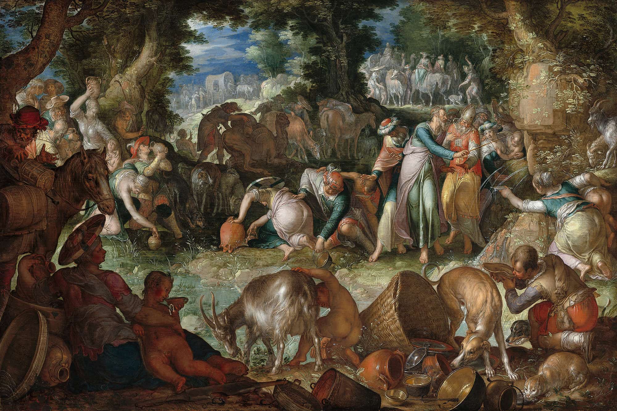 Moses Striking The Rock by Joachim Wtewael