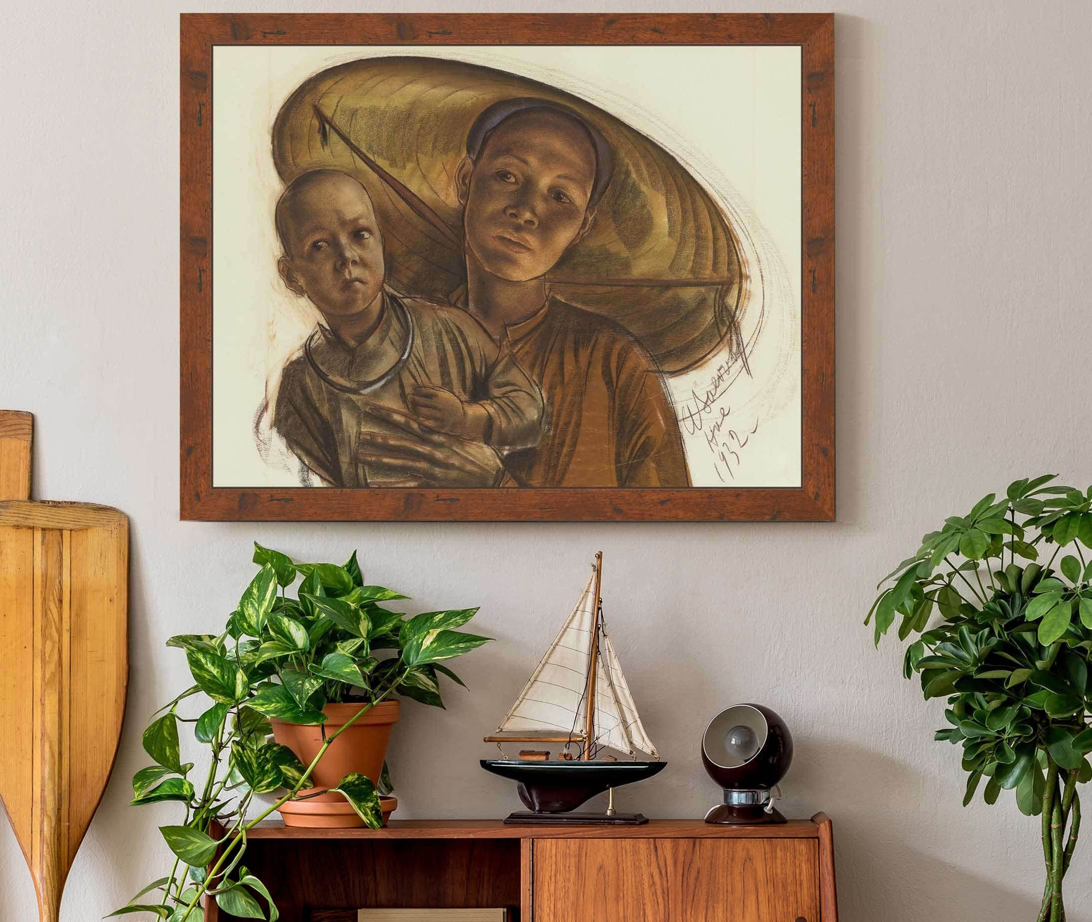 Mother And Child by Alexander Evgenievich Yakovlev - Image 3