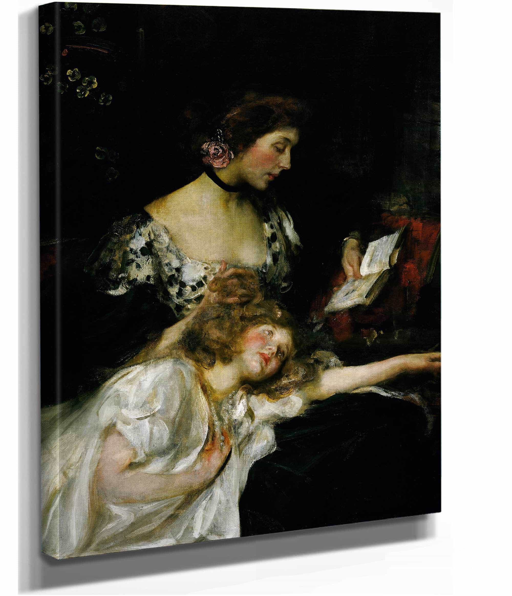 Mother And Child Lady Shannon And Kitty by James Jebusa Shannon - Image 2