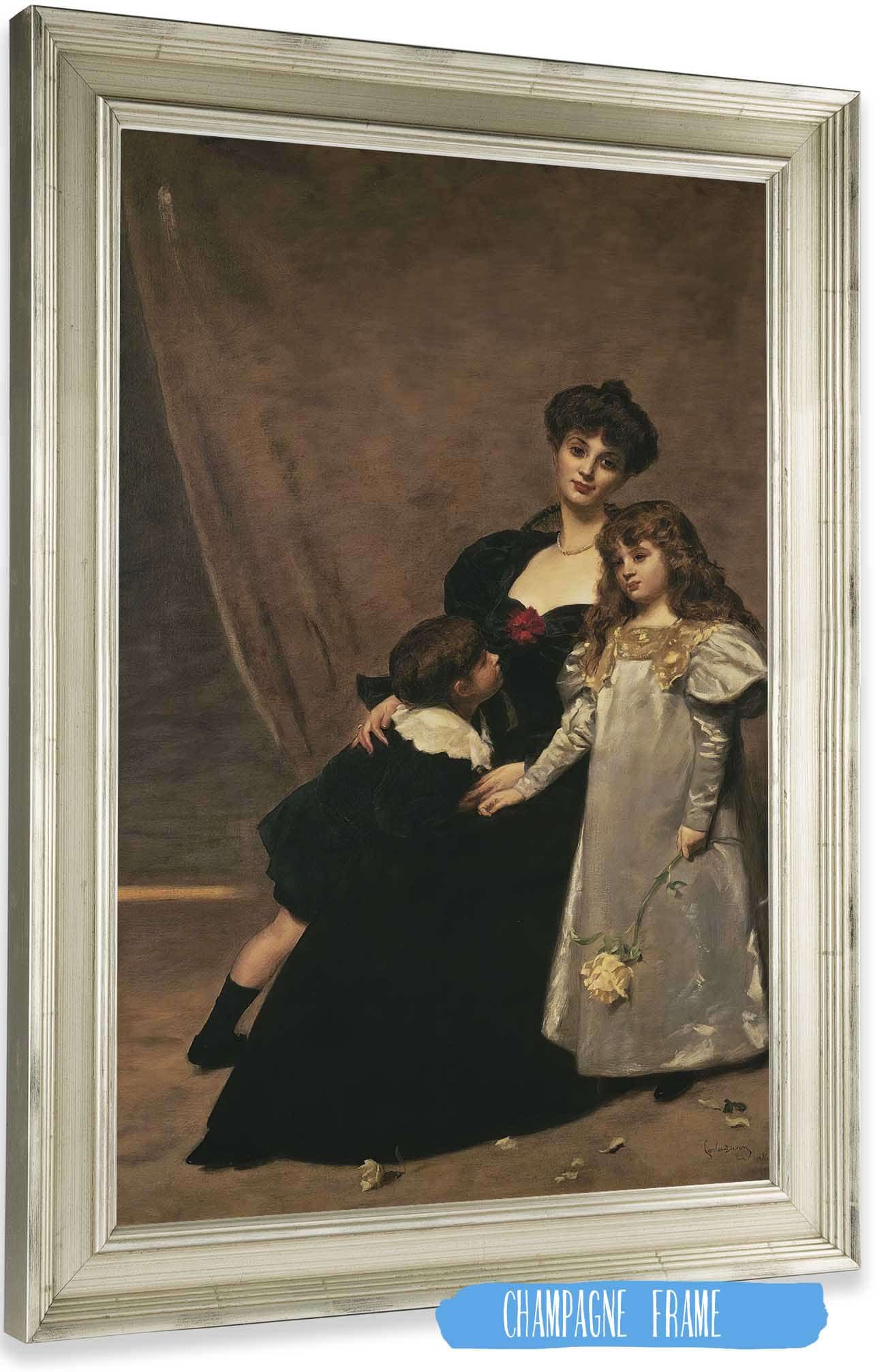 Mother And Children Madame Feydeau And Her Children by Carolus Duran