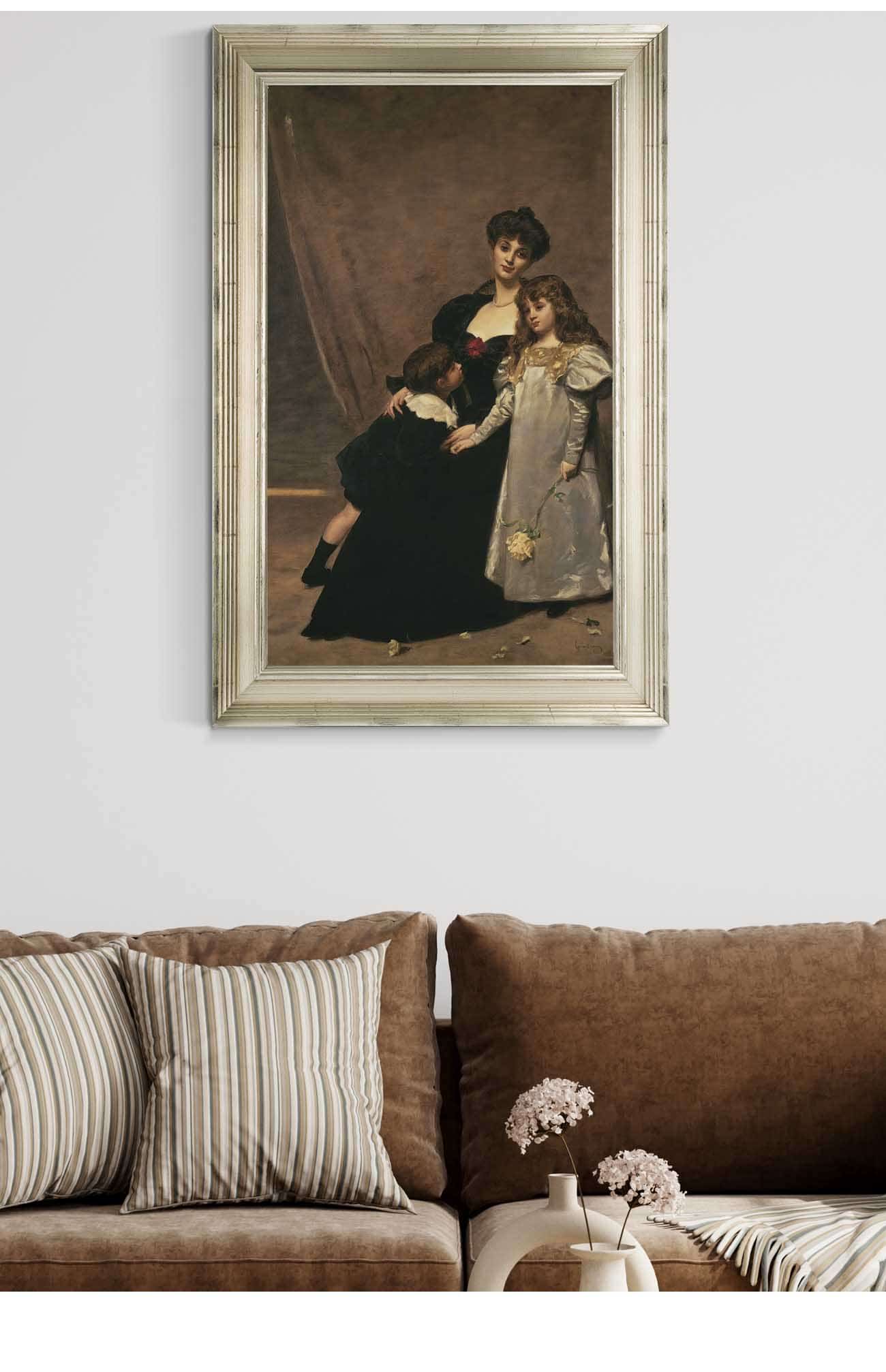 Mother And Children Madame Feydeau And Her Children by Carolus Duran - Image 5