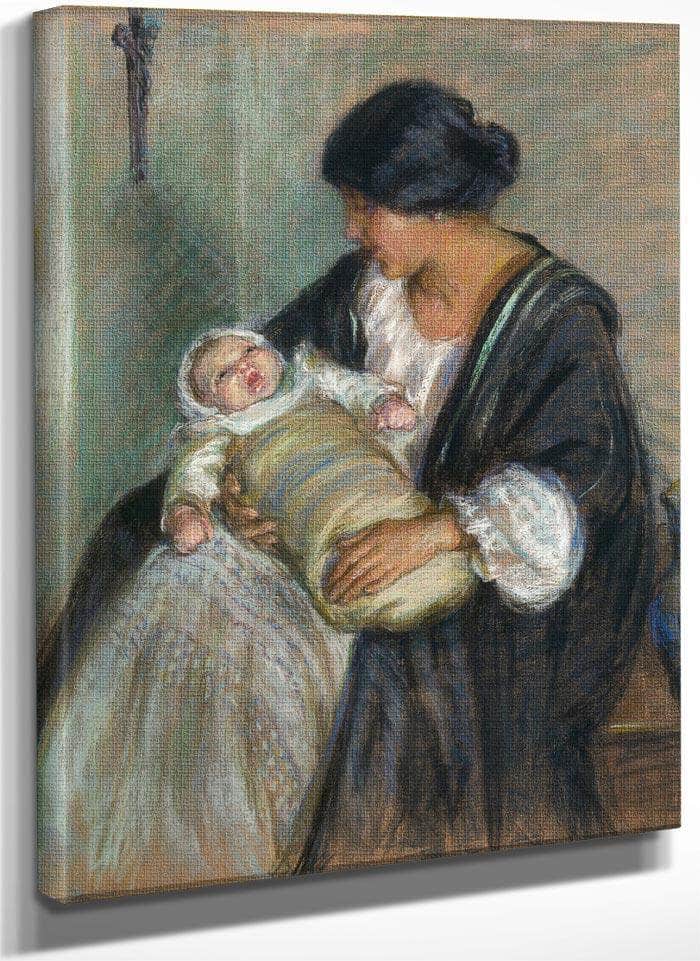 Mother And Crying Baby By Alice Pike Barney
