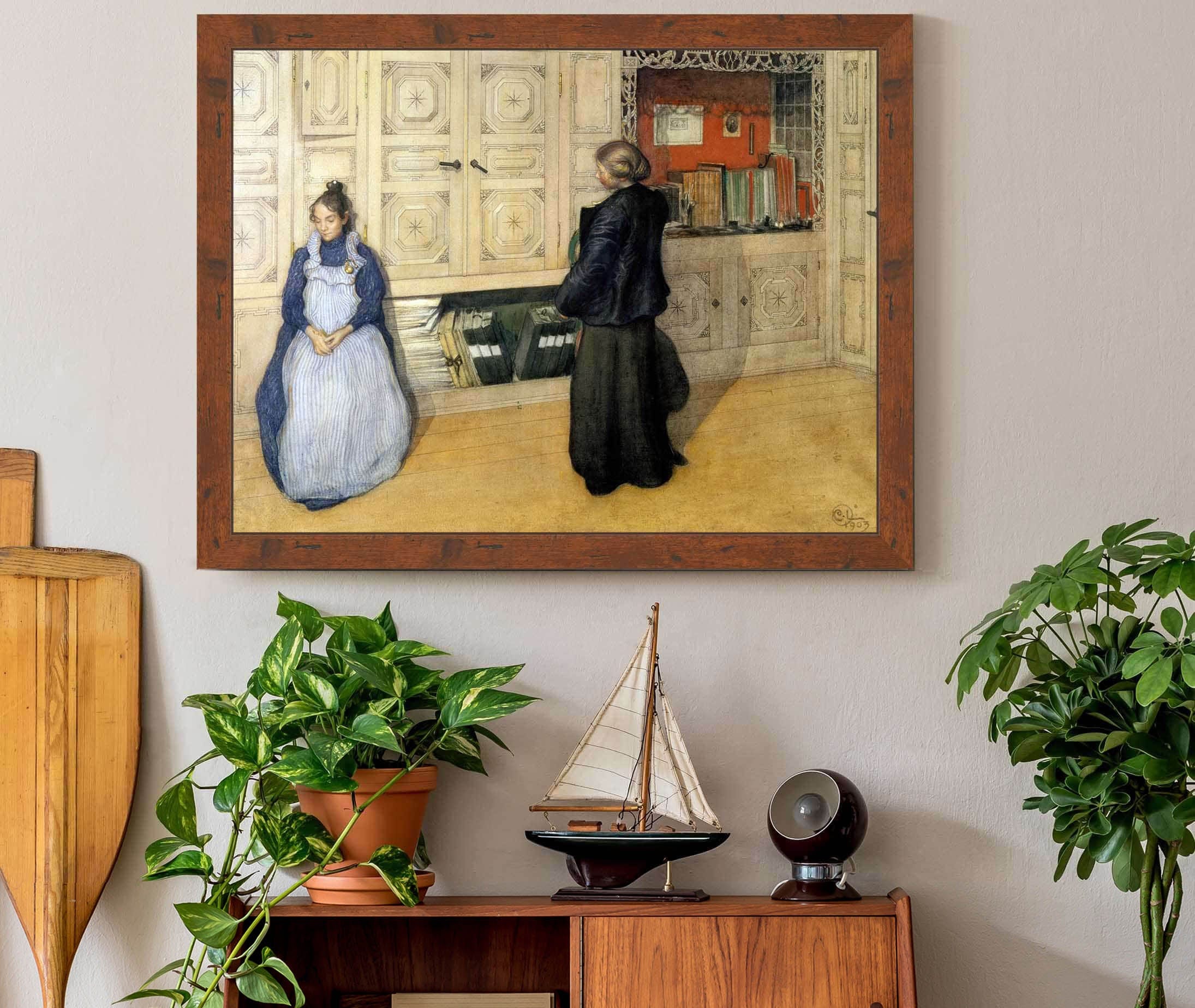 Mother And Daughter by Carl Larsson - Image 3