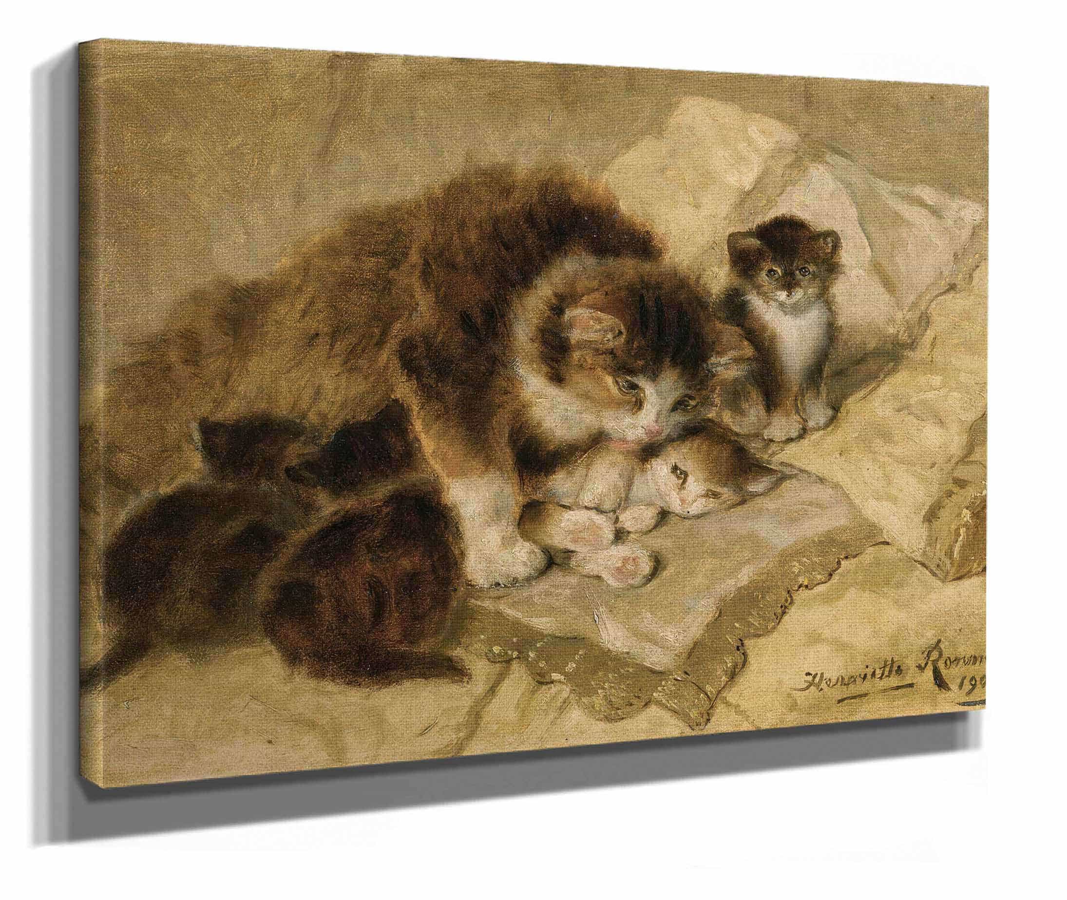 Mothers Pride by Henriette Ronner Knip - Image 4