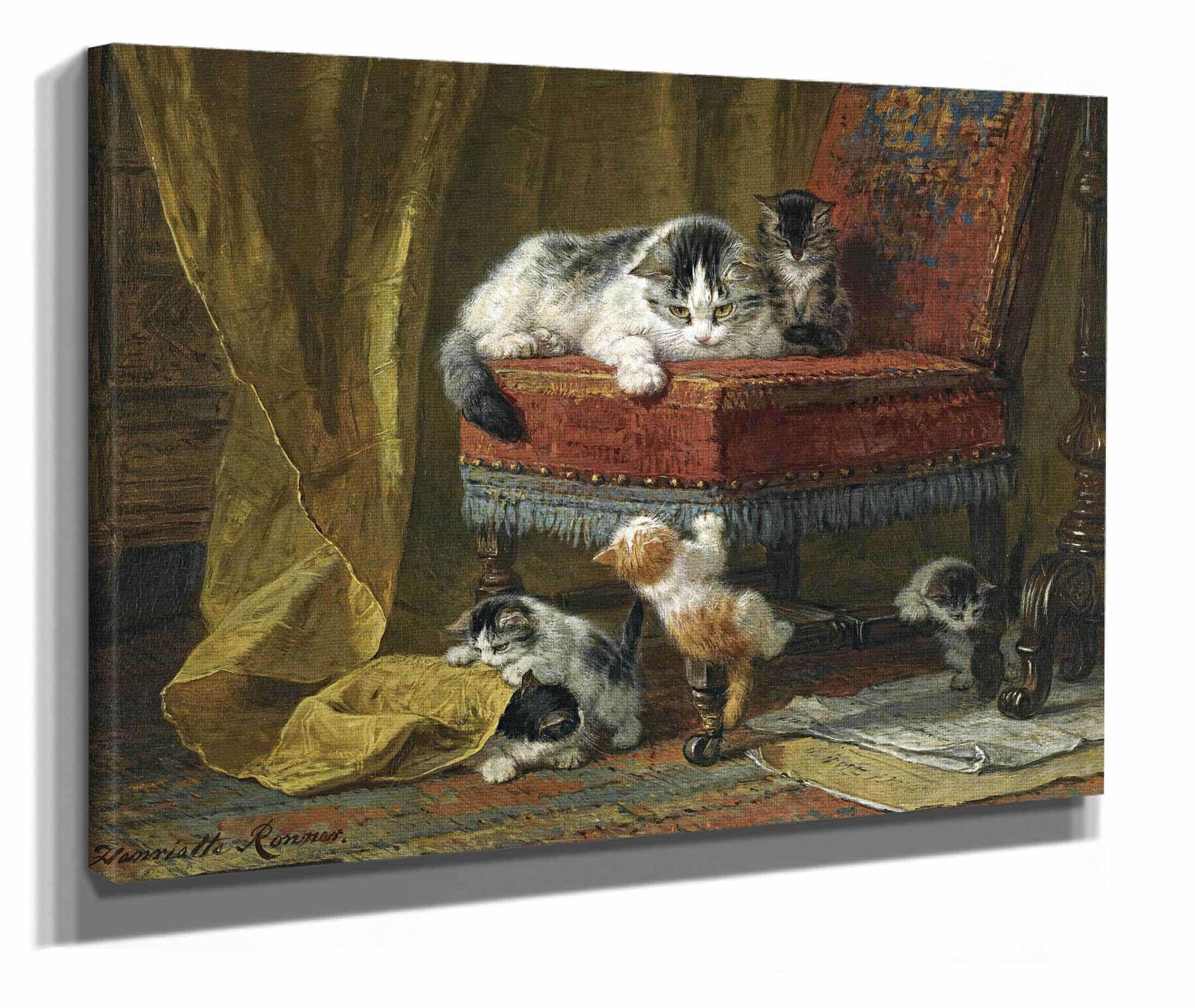 Mothers Pride by Henriette Ronner Knip - Image 5