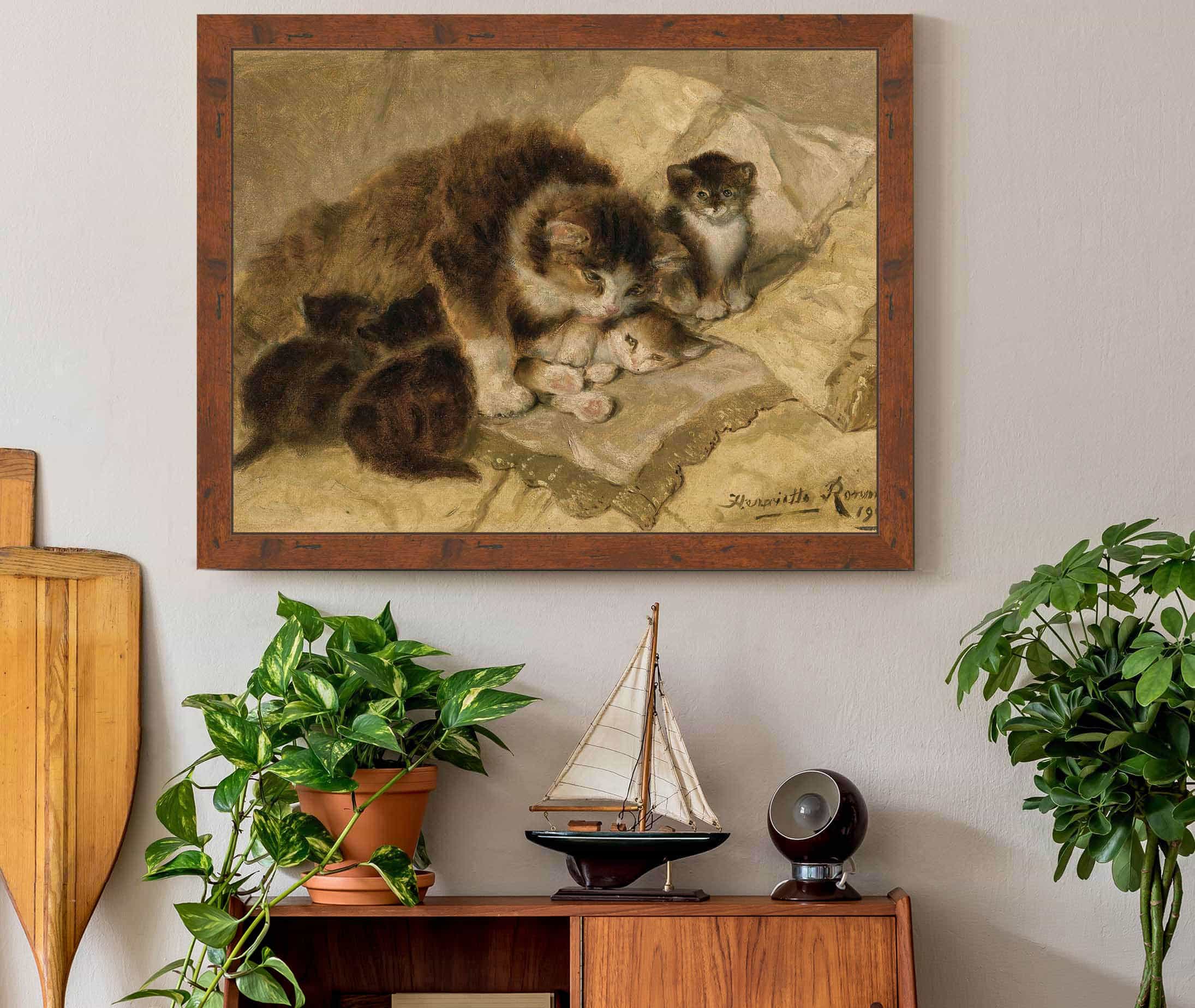 Mothers Pride by Henriette Ronner Knip - Image 7