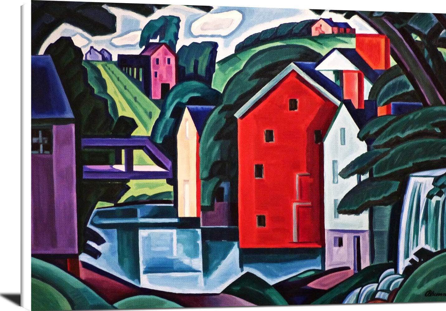 Motive In Space And Form Painting Oscar Bluemner Canvas Art