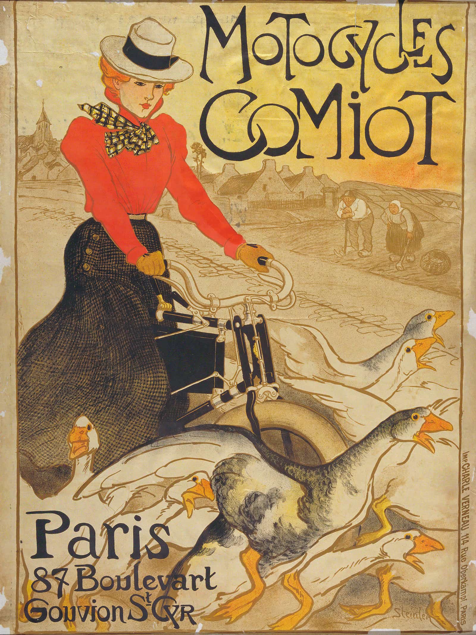 Motocycles Comiot by Theophile Alexandre Steinlen