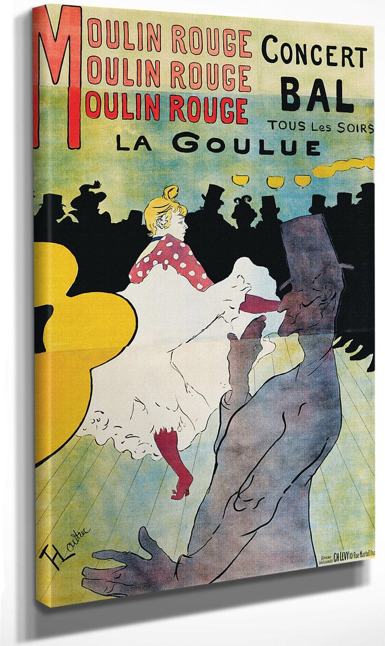 Moulin Rouge, La Goulue (Moulin Rouge La Goulue) By Henri Marie Raymond De Toulouse Lautrec Monfa