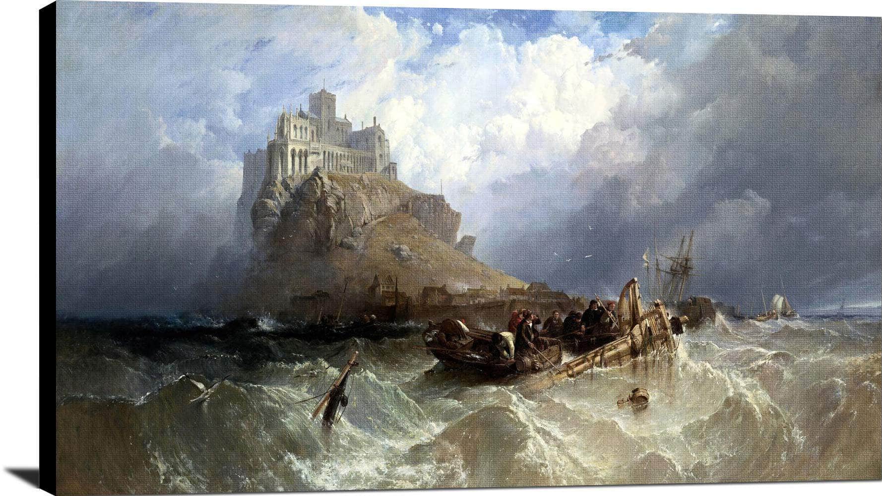 Mount St Michael, Cornwall Painting Clarkson Stanfield Canvas Art - Image 2