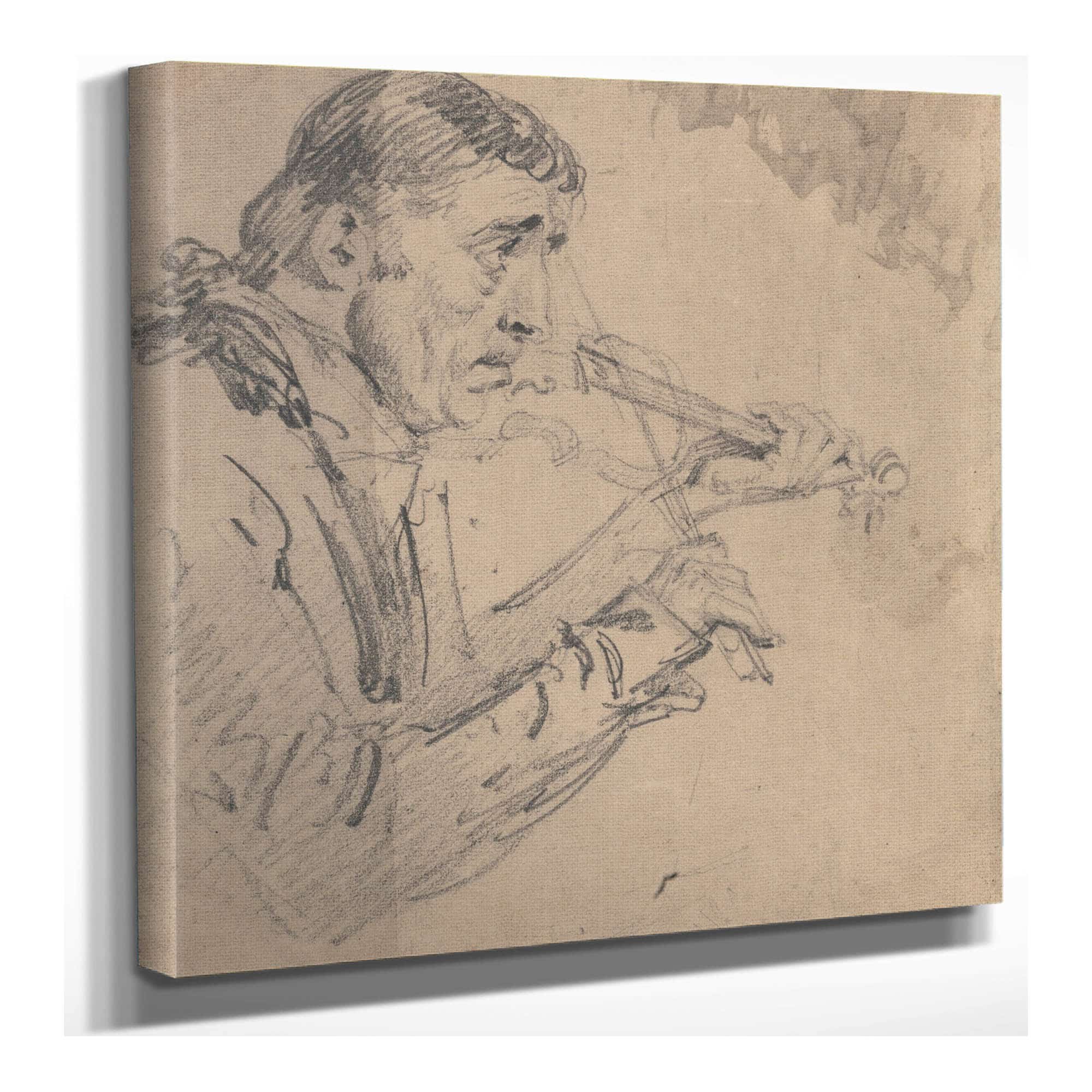 Mr. James Derby Playing The Violin by James Ward