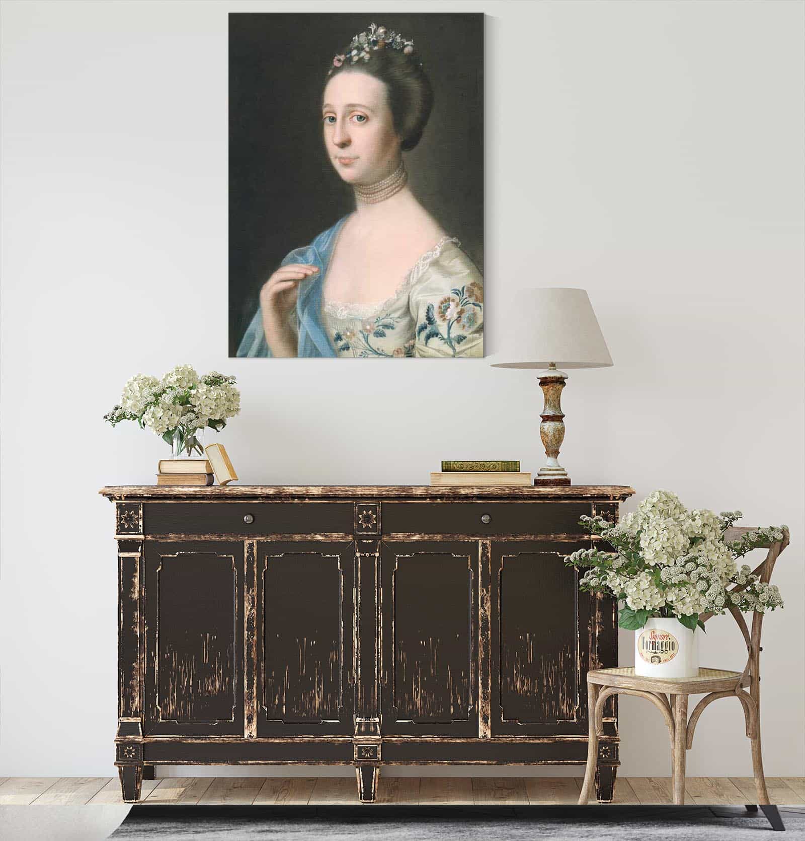Mrs Henry Hill Anna Barrett by John Singleton Copley - Image 4