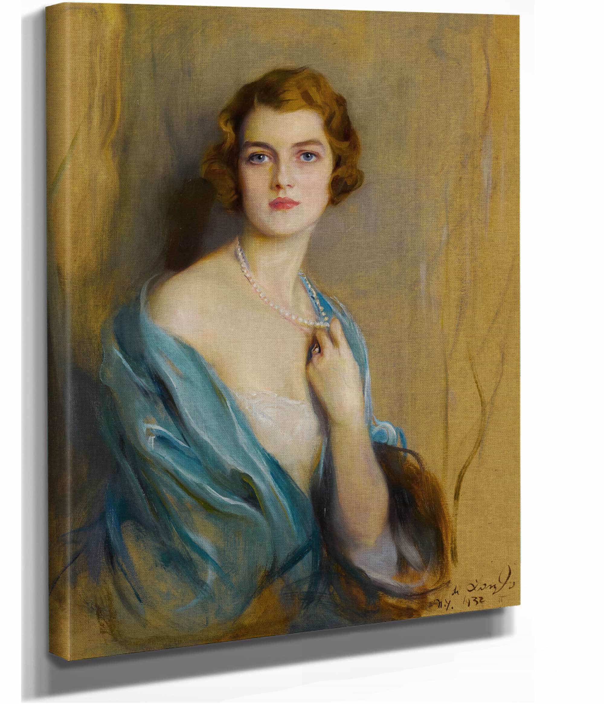 Mrs William Burden A M Nee Margaret Livingston Partridge by Philip Alexius De Laszlo - Image 2