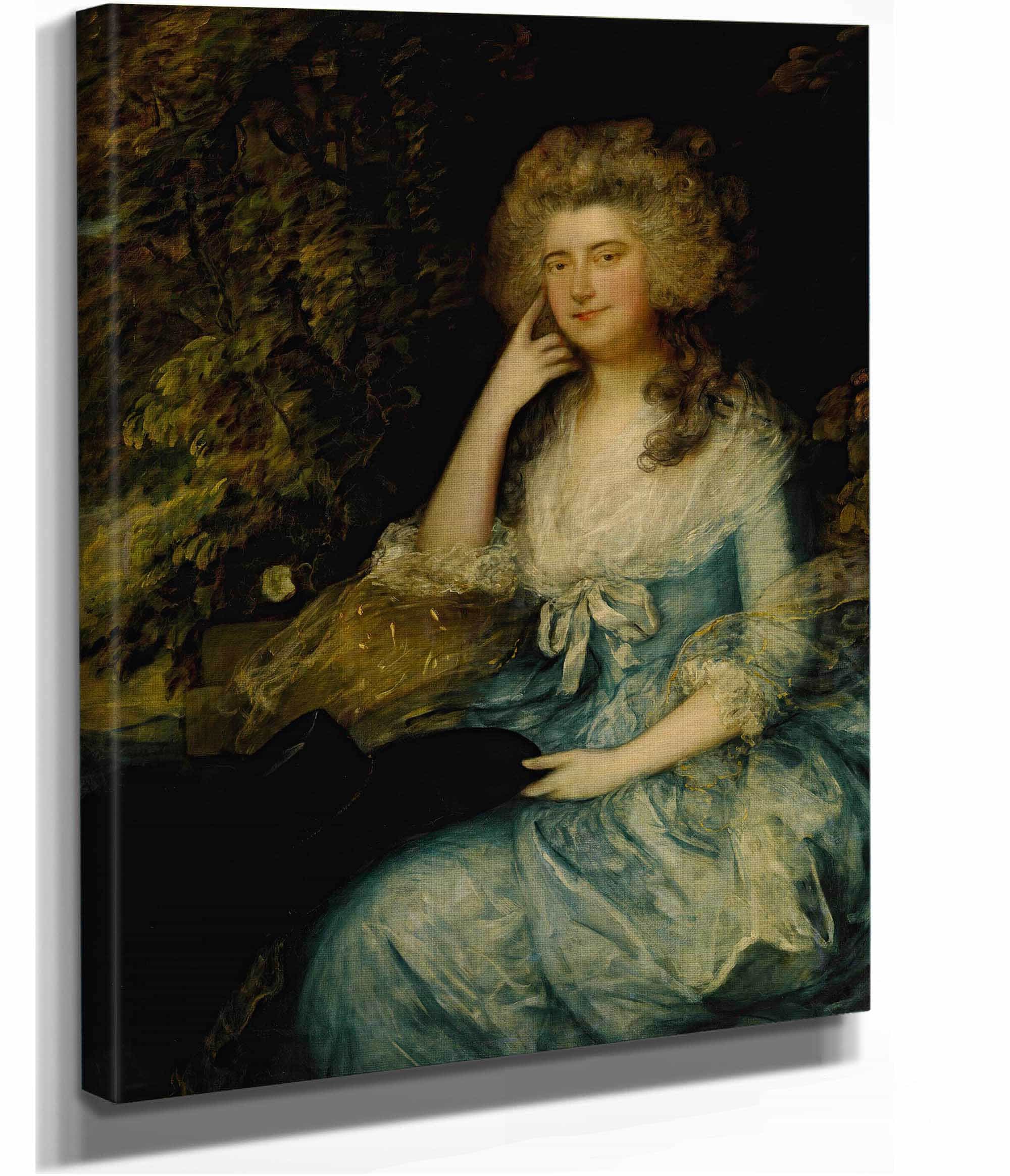 Mrs William Tennant Nee Mary Wylde Seated In A Landscape by Thomas Gainsborough - Image 2