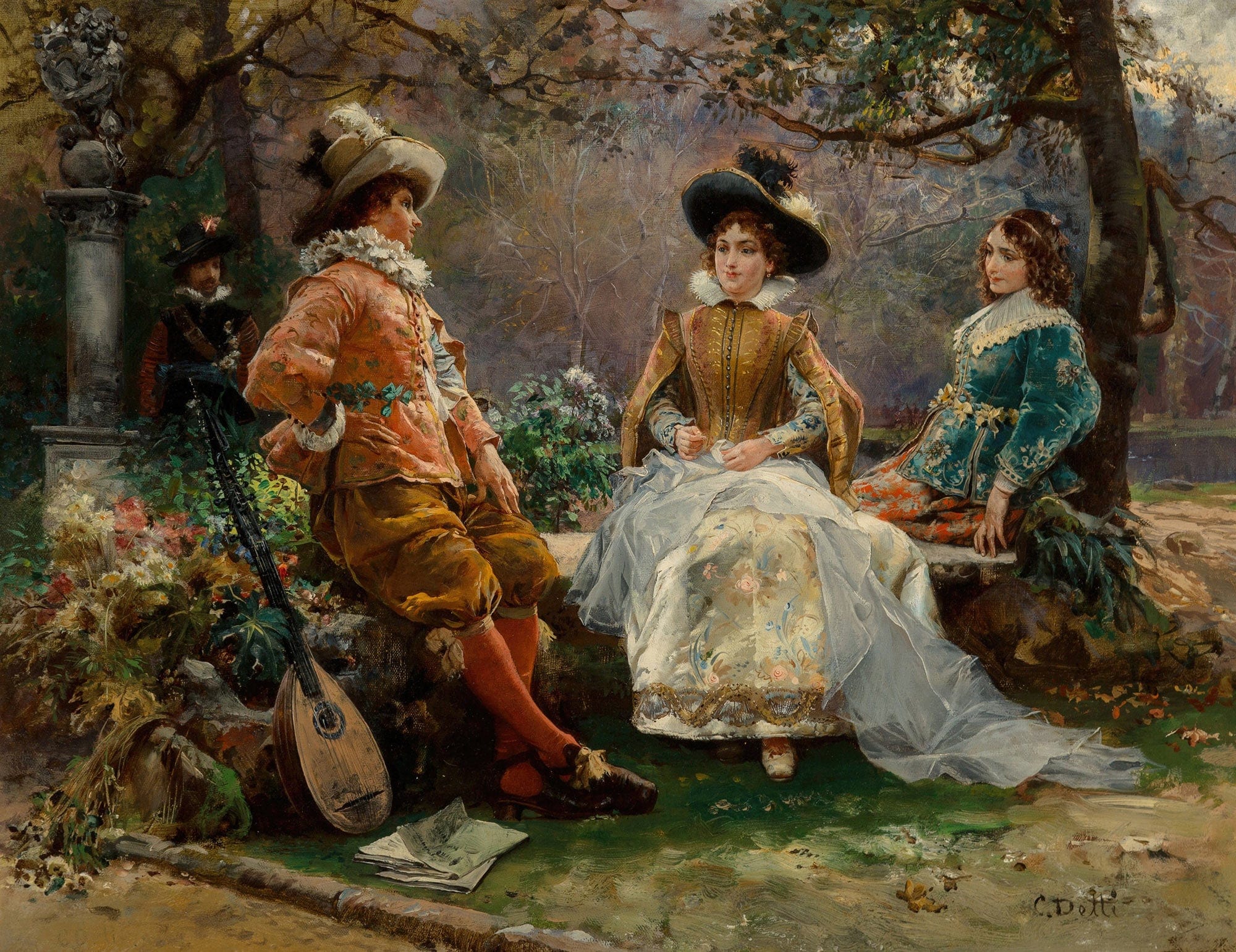 Music In The Garden by Cesare Auguste Detti