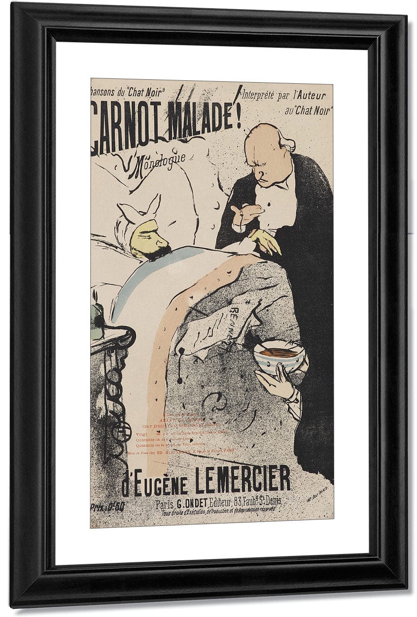Music Sheet For Carnot Malade (Sick President Carnot) By Henri Marie Raymond De Toulouse Lautrec Monfa - Image 2