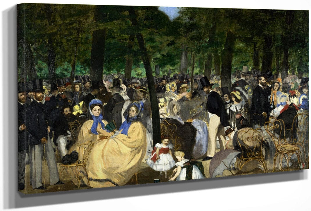 Musica En Las Tullerias 1862 7620X11810Mm National Gallery Small By Edouard Manet