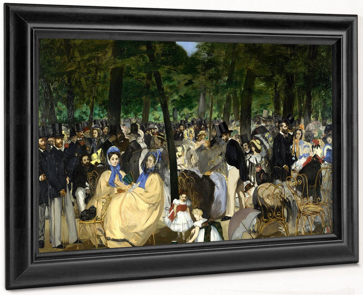 Musica En Las Tullerias 1862 7620X11810Mm National Gallery Small By Edouard Manet - Image 8