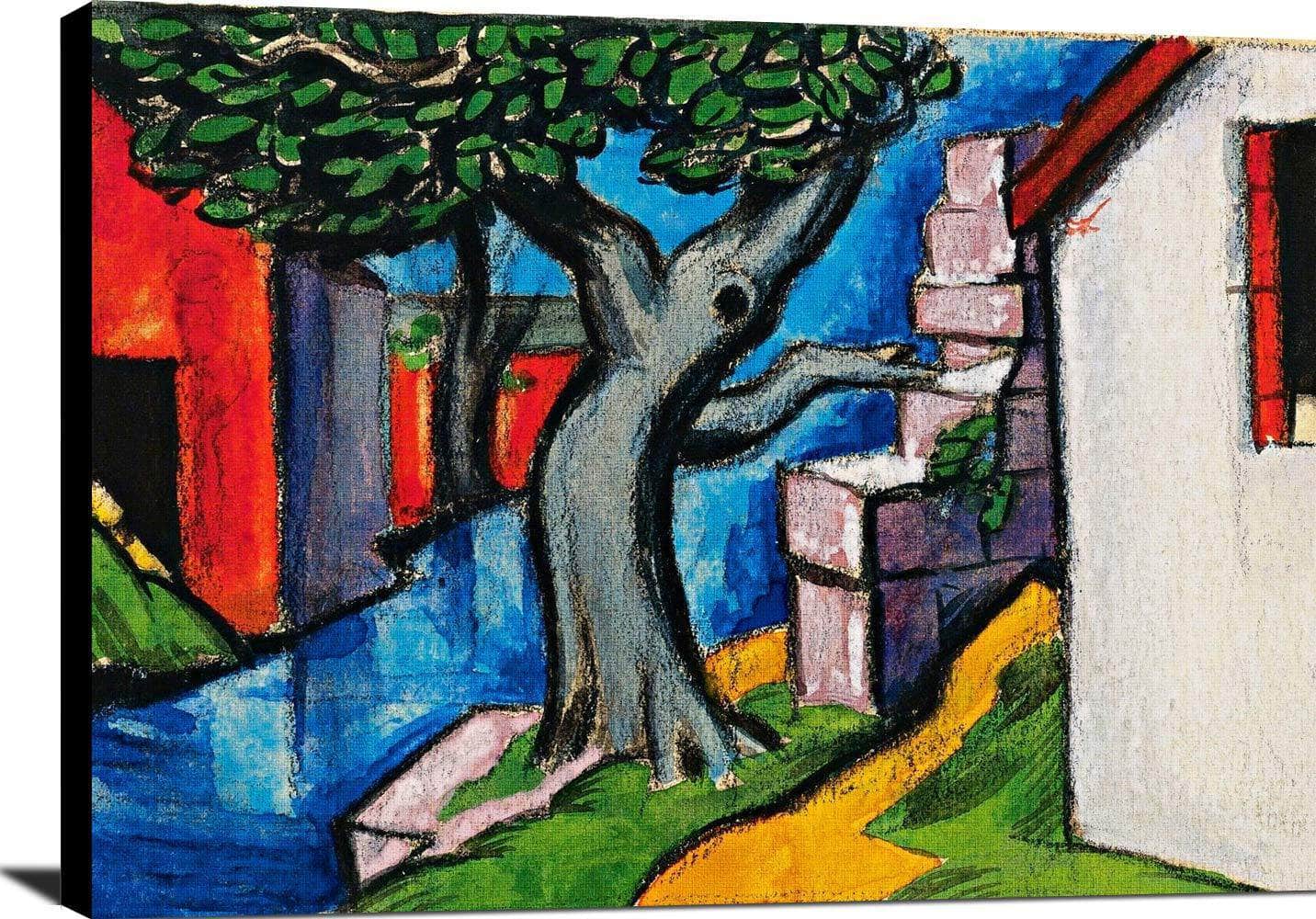 Mystic Tree Painting Oscar Bluemner Canvas Art - Image 2
