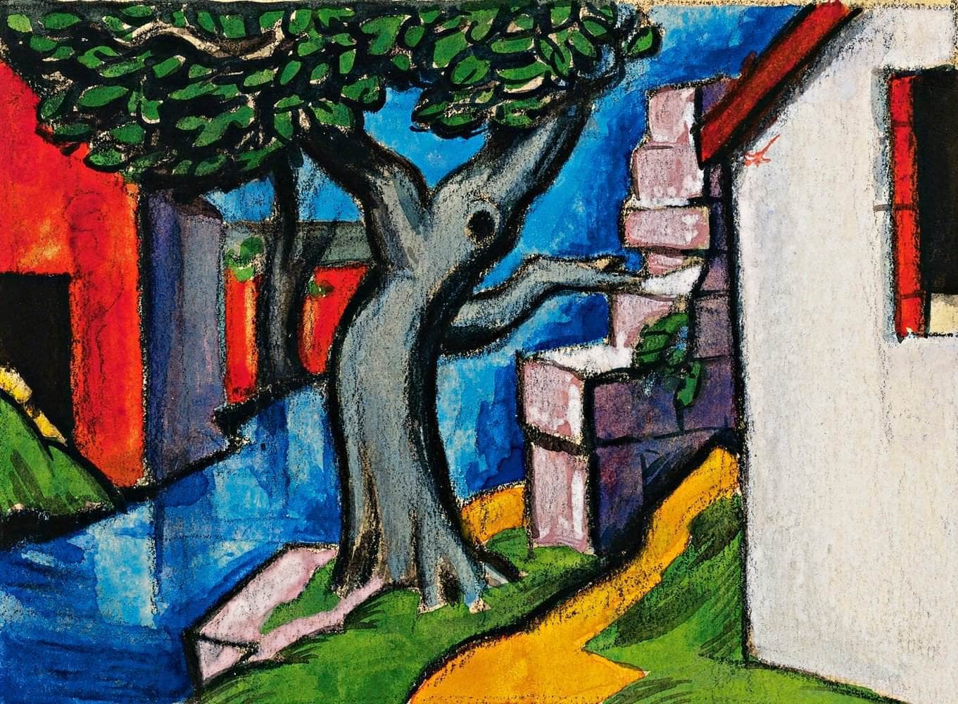 Mystic Tree Painting Oscar Bluemner Canvas Art - Image 5