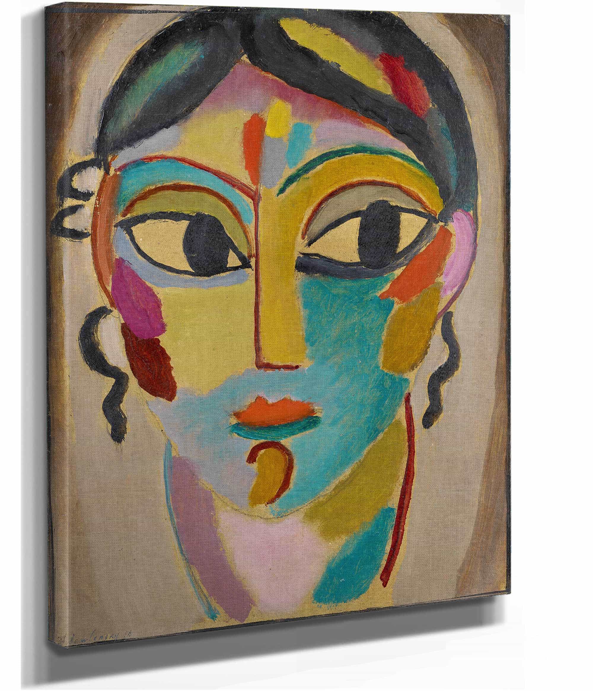 Mystical Head Head Of A Girl Frontal by Alexej Von Jawlensky - Image 2