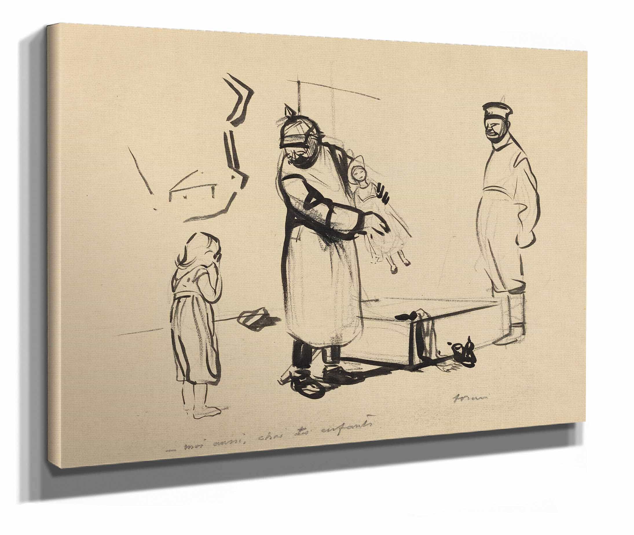 Nach Paris Moi Aussi Chai Des Enfants by Jean Louis Forain - Image 2