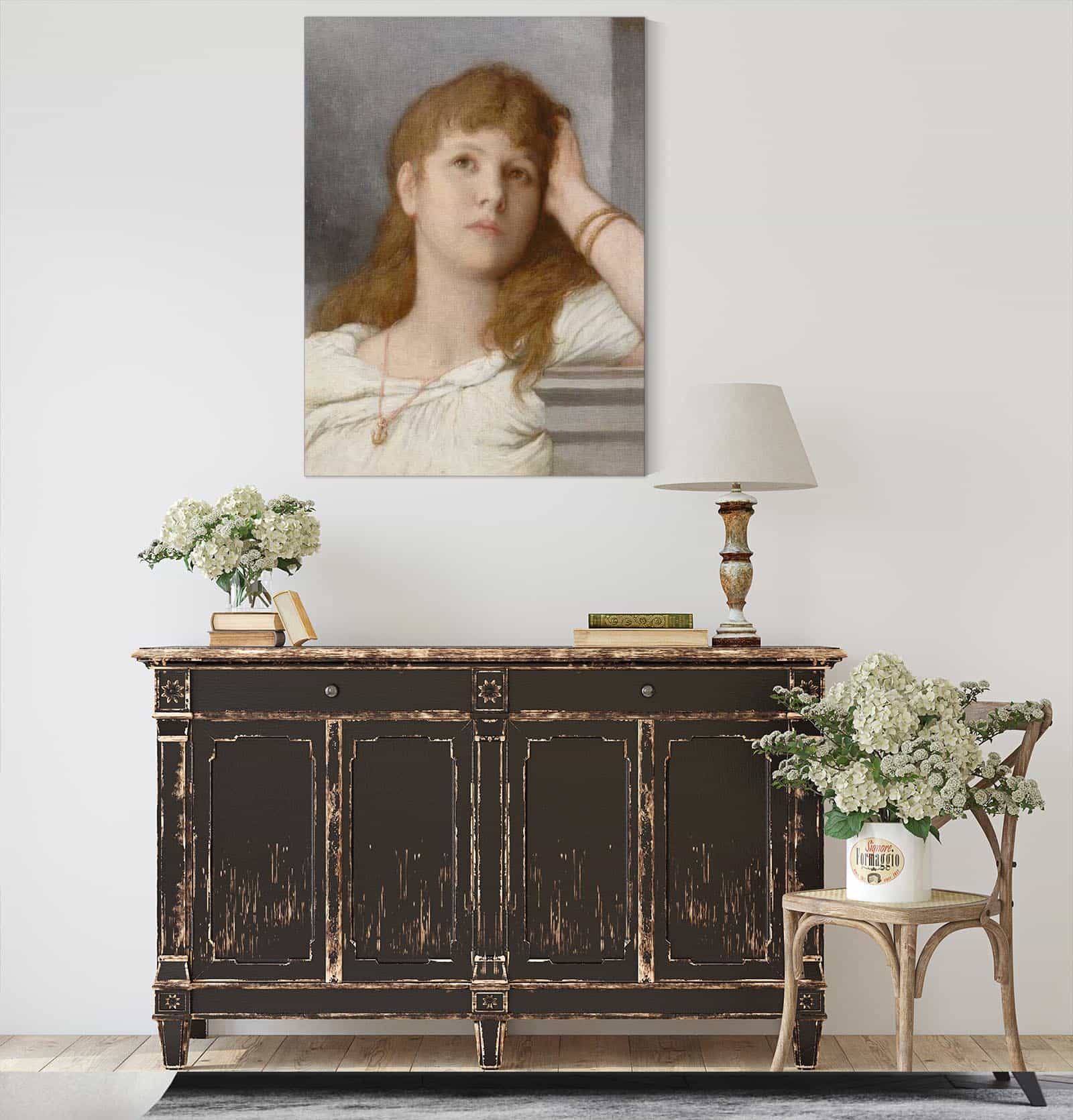 Nachdenkliche Frau by Gabriel Von Max - Image 4