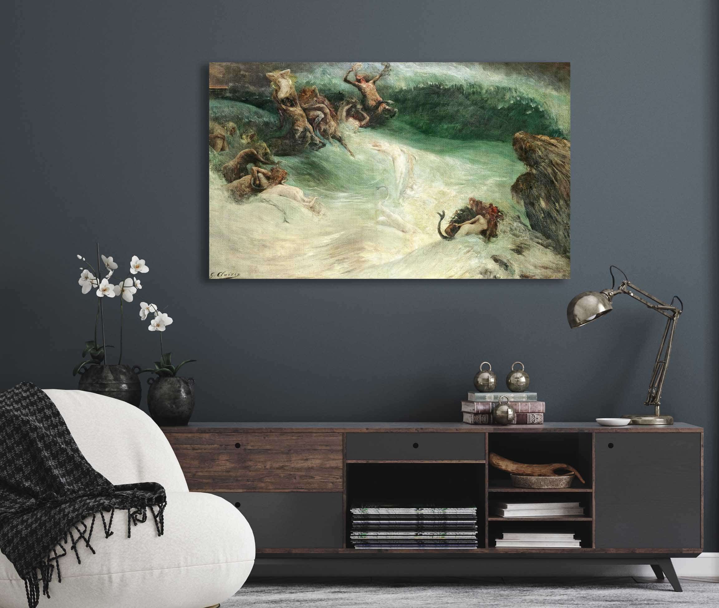 Naiades Et Centaures Dans Les Vagues by Georges Jules Victor Clairin - Image 5