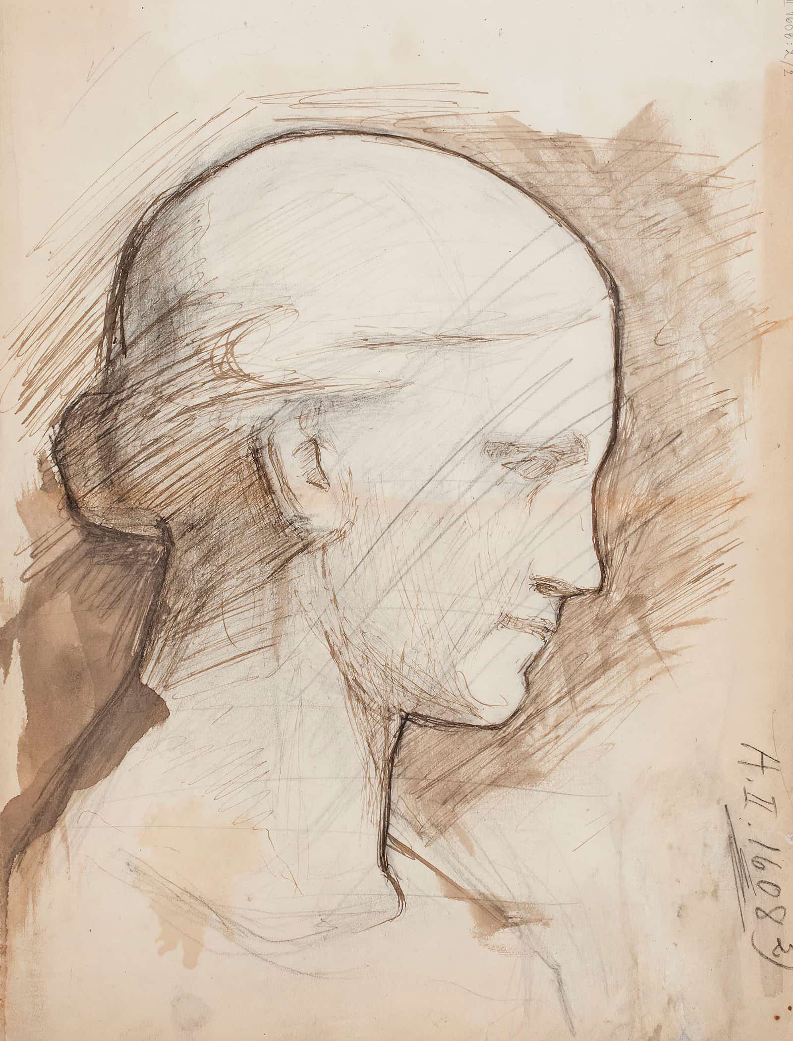 Naisen Paa Luonnos by Magnus Enckell