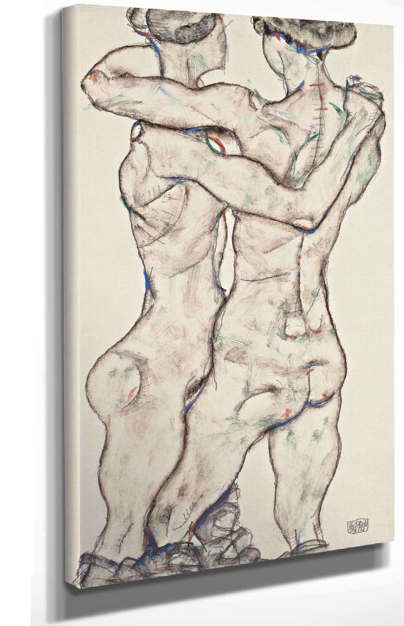 Naked Girls Embracing by Egon Schiele - Image 4
