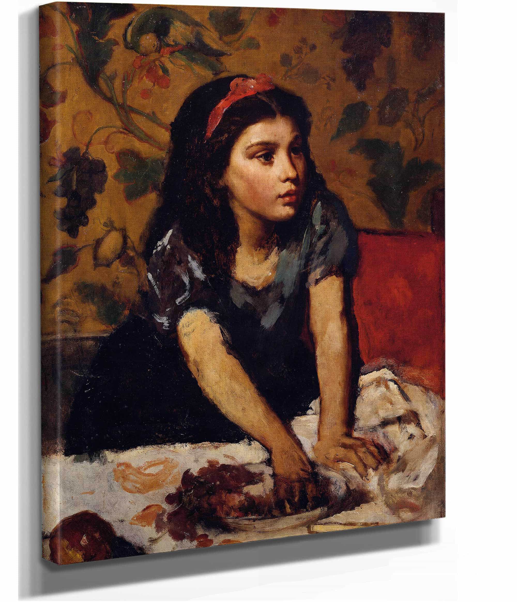 Naschendes Madchen by Anton Romako - Image 2
