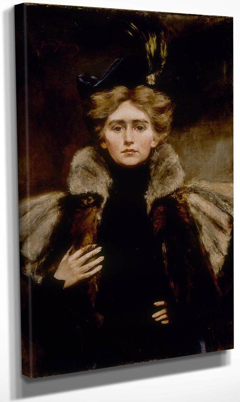 Natalie In Fur Cape By Alice Pike Barney