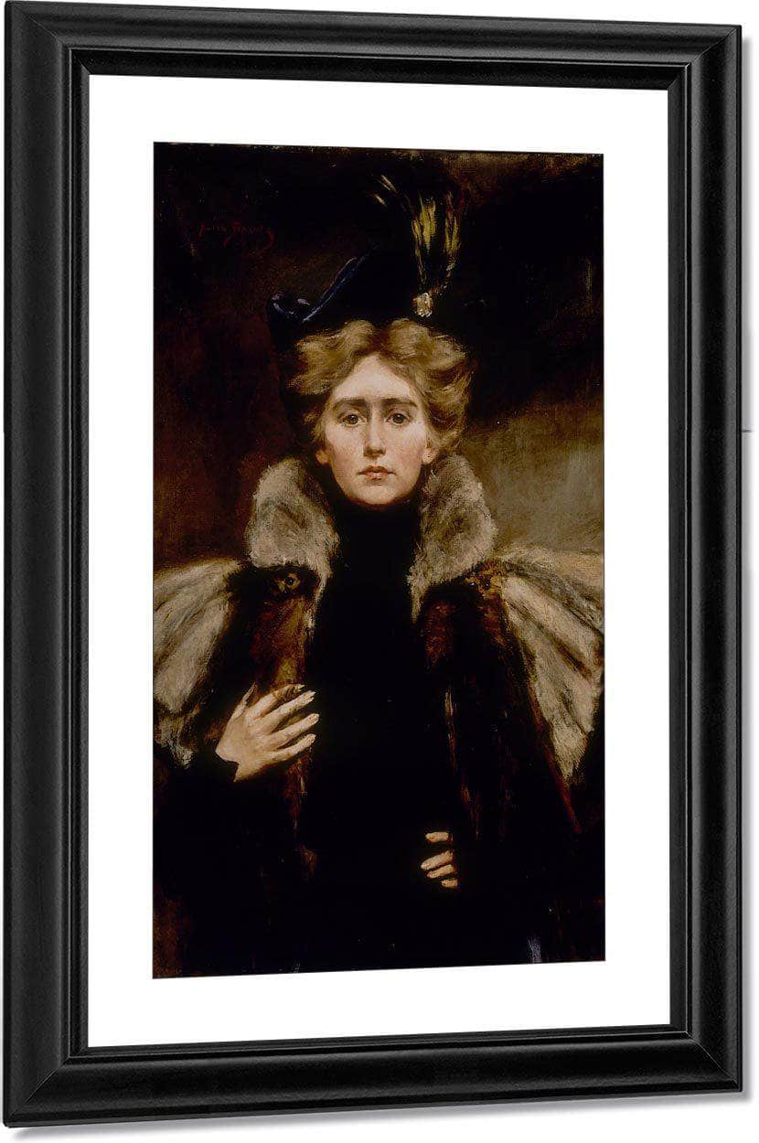Natalie In Fur Cape By Alice Pike Barney - Image 3