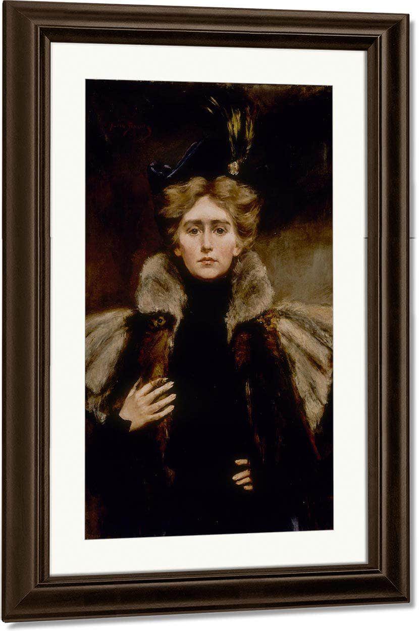 Natalie In Fur Cape By Alice Pike Barney - Image 4
