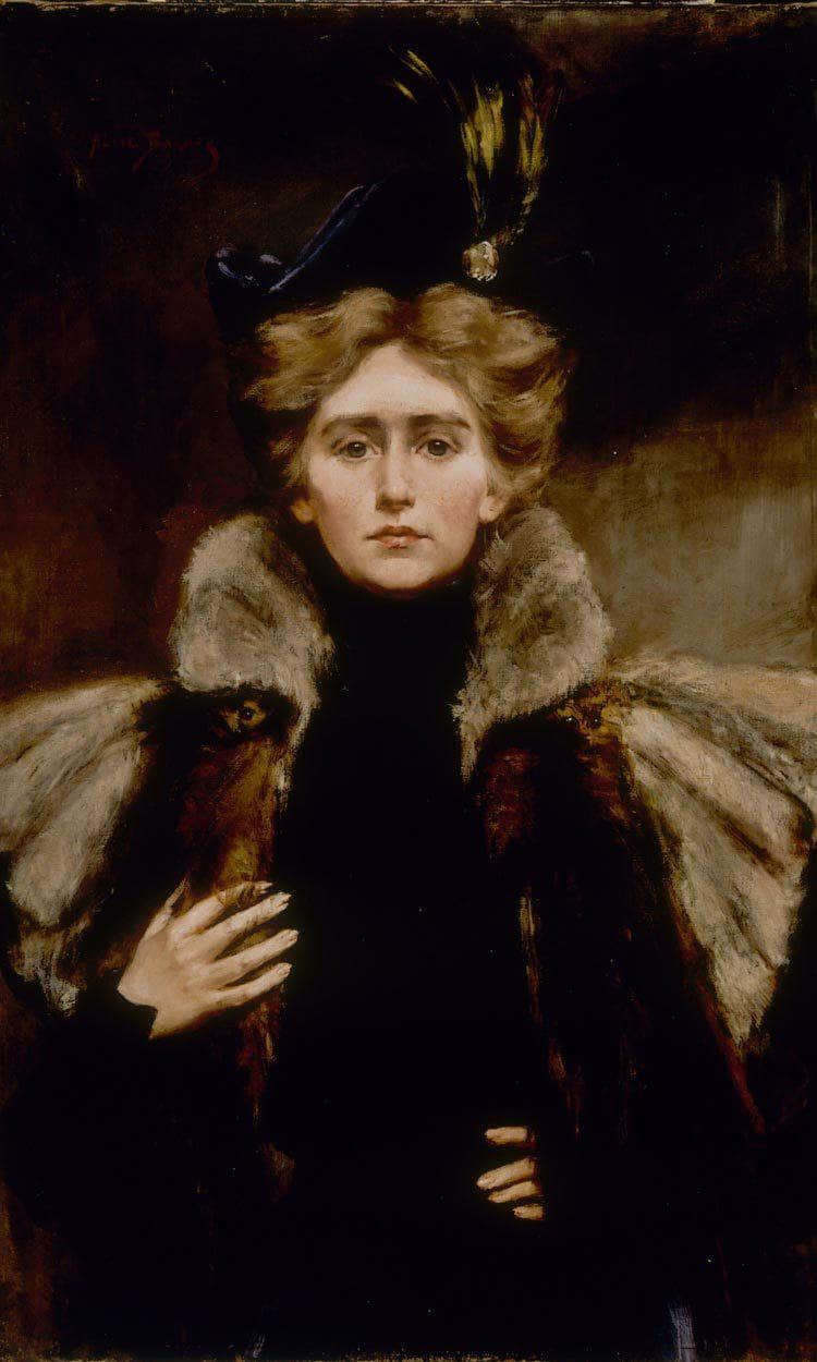 Natalie In Fur Cape By Alice Pike Barney - Image 6