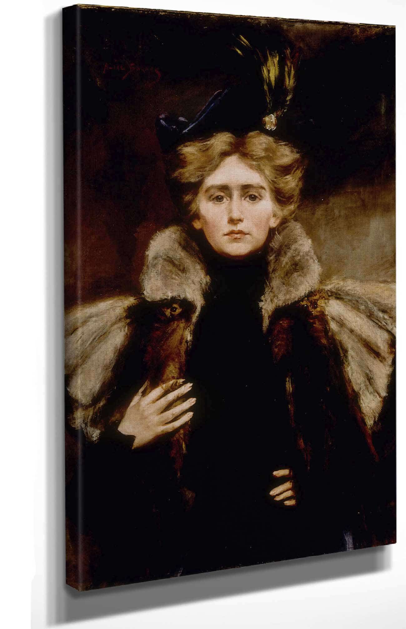 Natalie In Fur Cape by Alice Pike Barney - Image 4