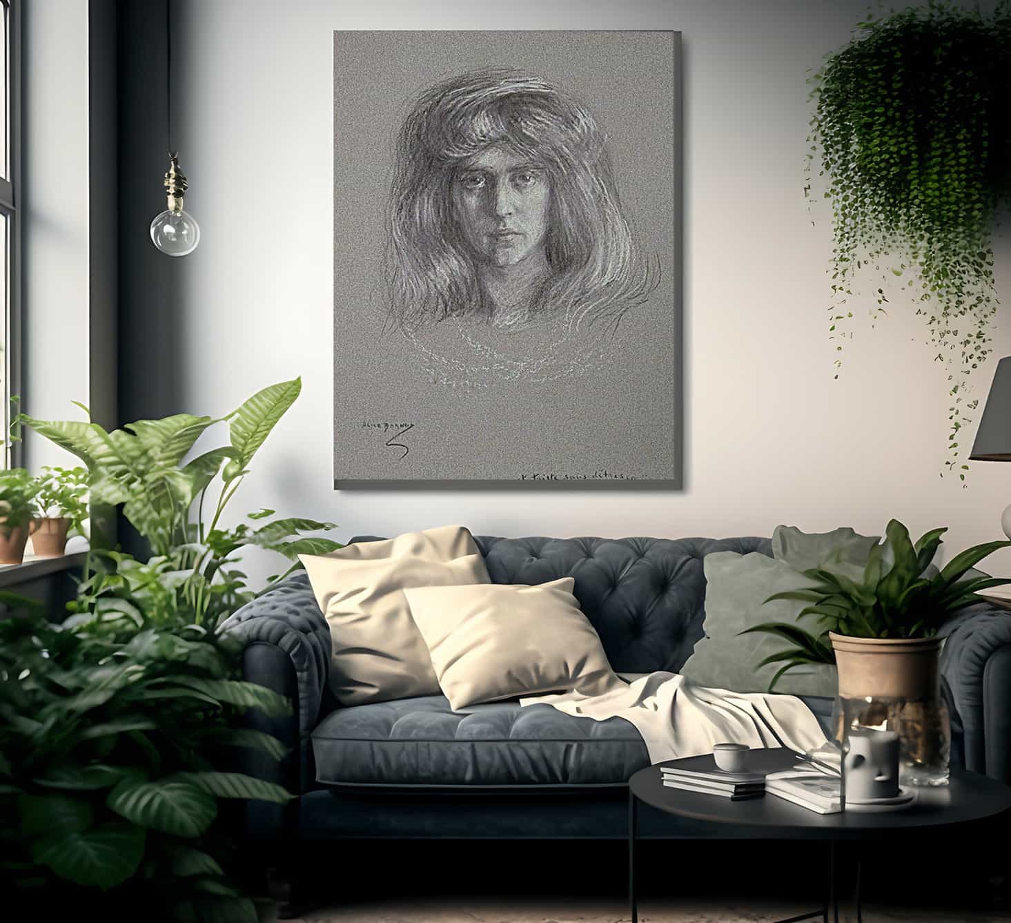 Natalie With Flowing Hair By Alice Pike Barney - Image 2