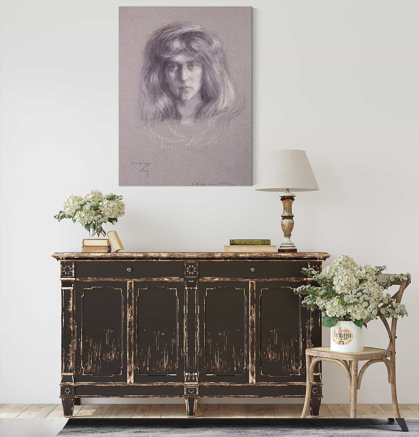 Natalie With Flowing Hair by Alice Pike Barney - Image 4