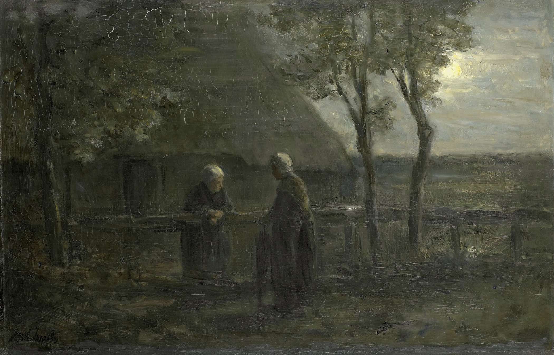Neighborly Gossip by Jozef Israels - Image 2
