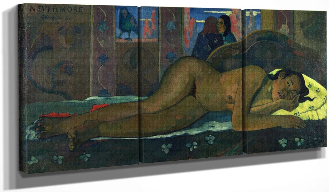Nevermore O Taiti 1897 Oil On Canvas 50X116Cm Courtauld Institute Of Art By Paul Gauguin