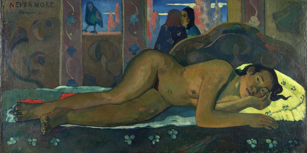 Nevermore O Taiti 1897 Oil On Canvas 50X116Cm Courtauld Institute Of Art By Paul Gauguin - Image 2