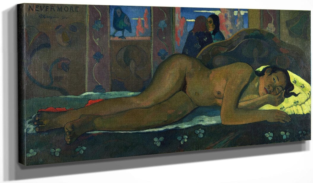 Nevermore O Taiti 1897 Oil On Canvas 50X116Cm Courtauld Institute Of Art By Paul Gauguin - Image 3