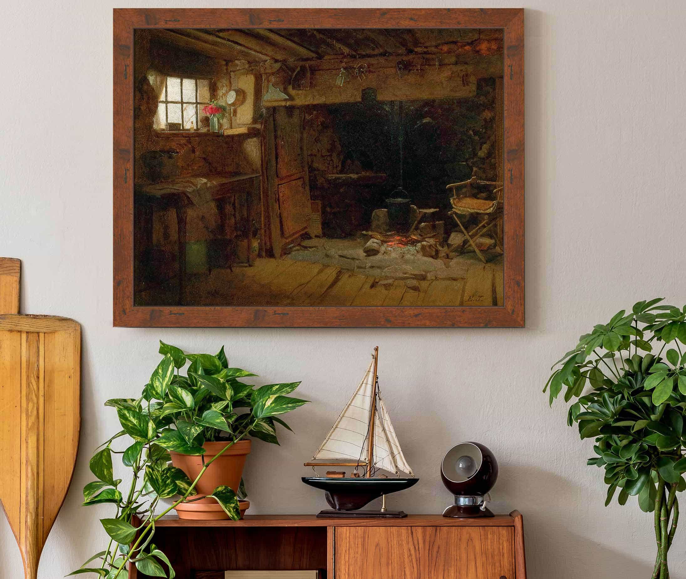 New England Kitchen by Eastman Johnson - Image 3