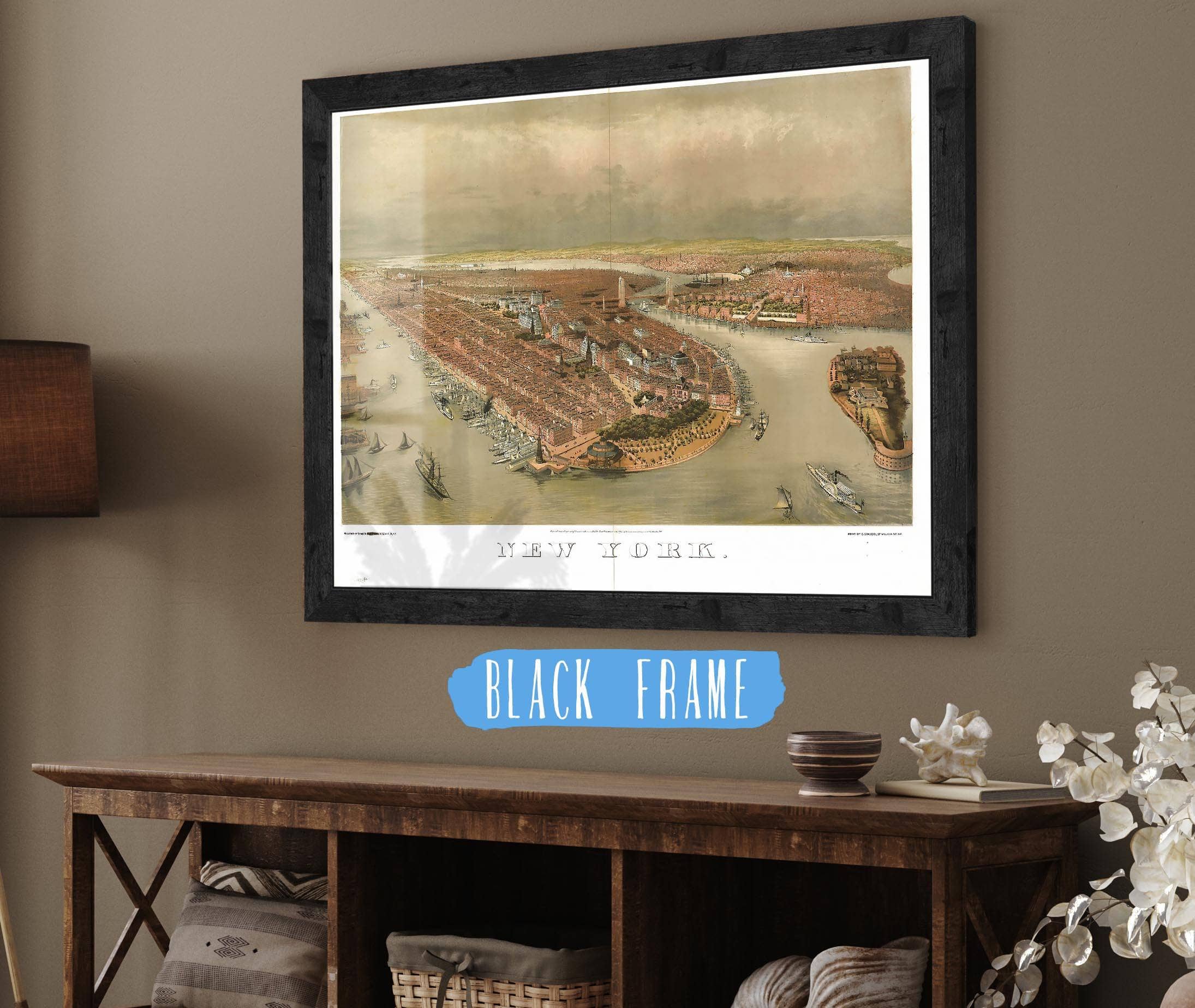 New York Print By G Schlegel 97 William St Ny State of New York - Image 2